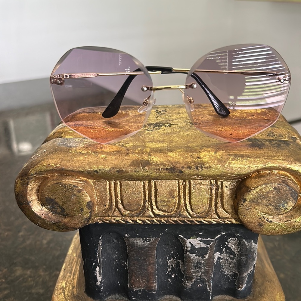 Purple rimless sunglasses **Free with purchase of $30 or more**